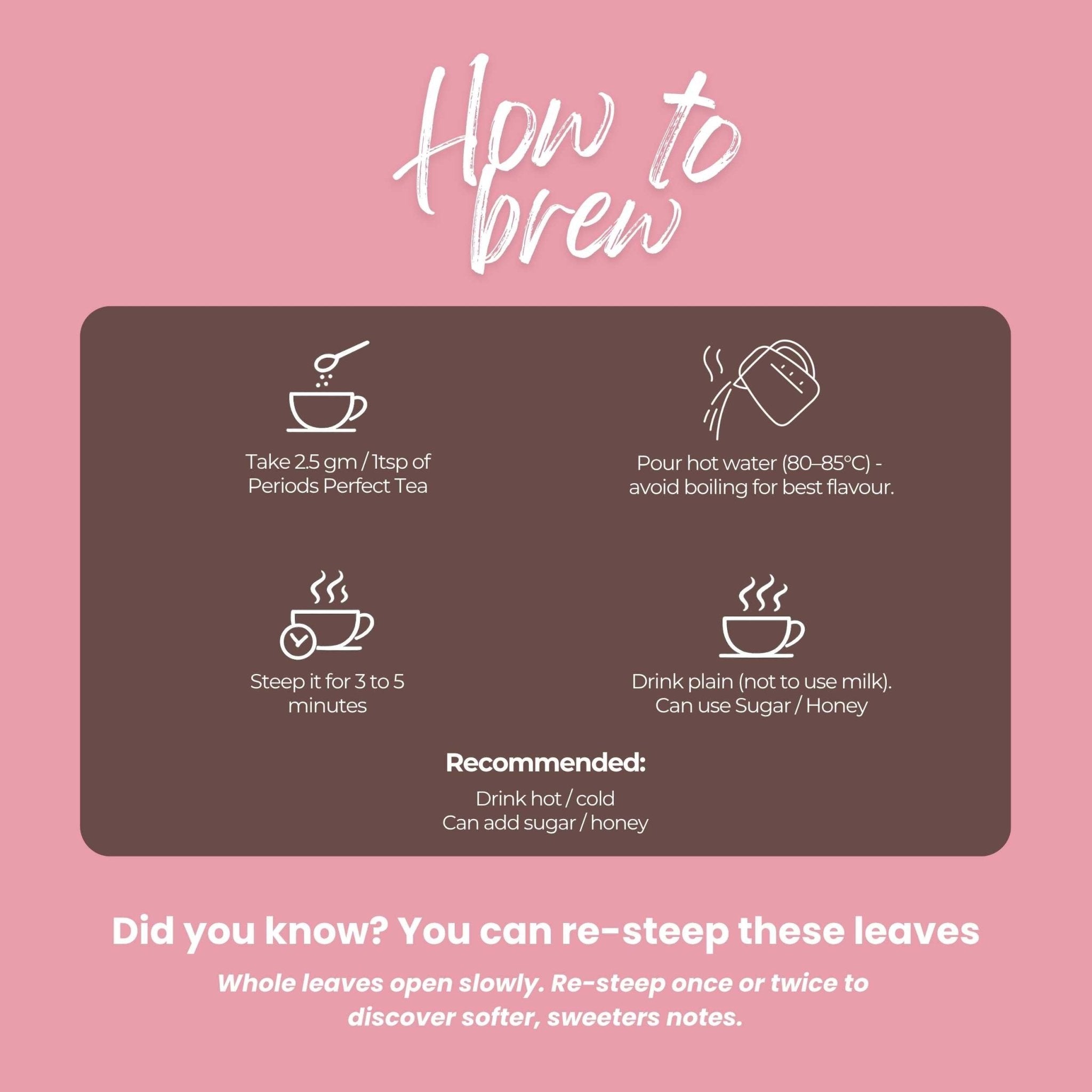 Period Perfect Tea – Menstrual Comfort & Hormonal Balance – 50g – Tea on Brown Living™. SKU: JTTin50New. Img 5.