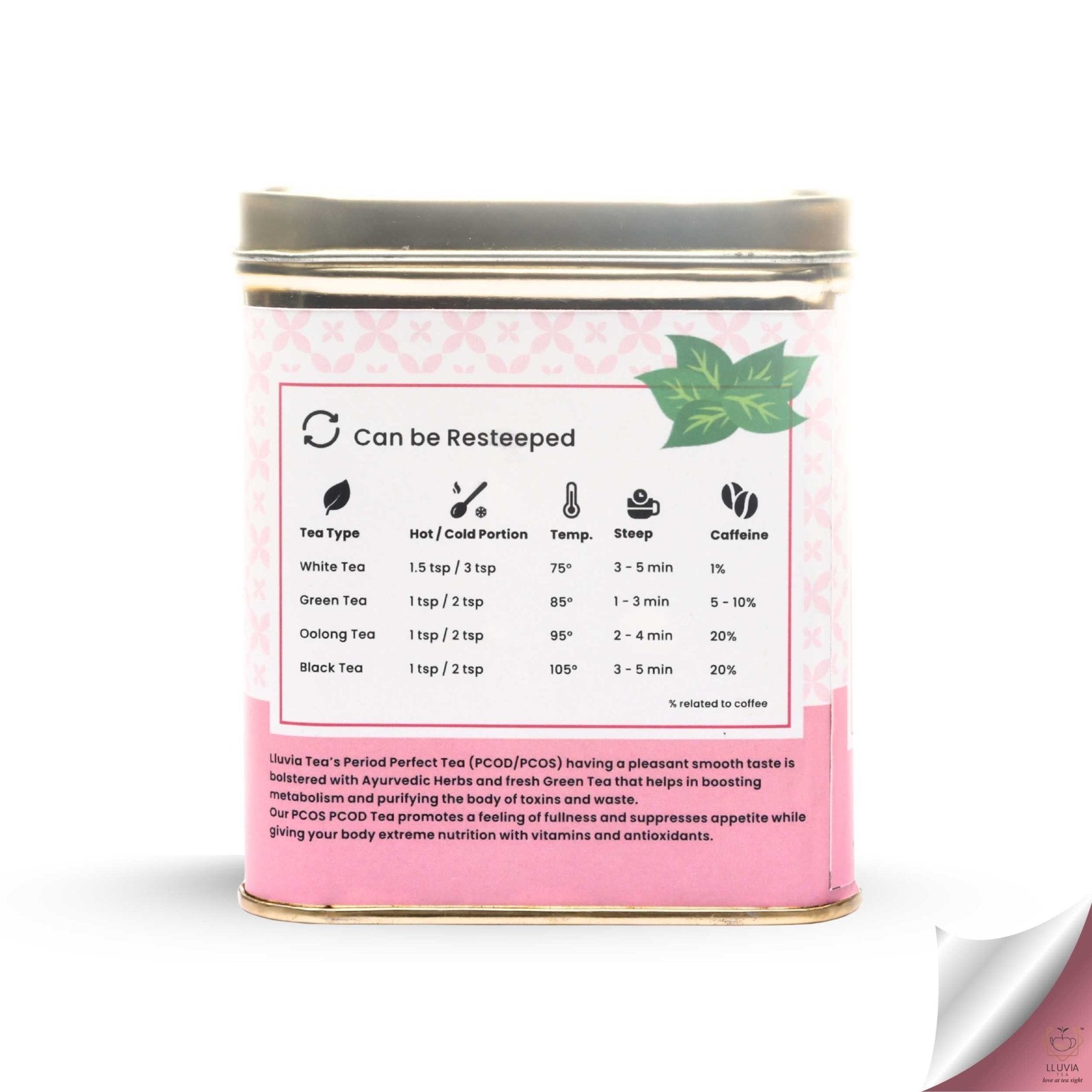 Period Perfect Tea – Menstrual Comfort & Hormonal Balance – 50g – Tea on Brown Living™. SKU: JTTin50New. Img 3.