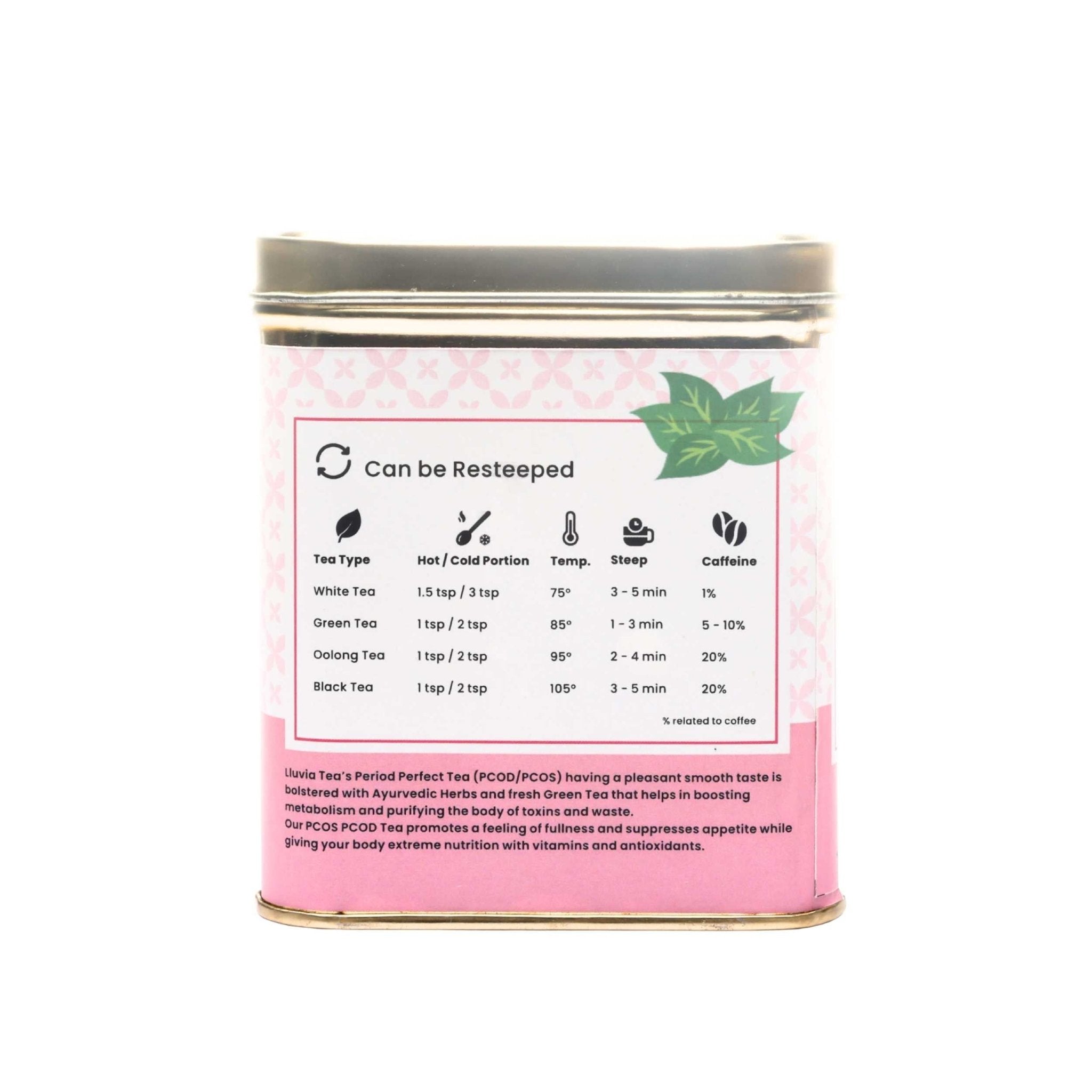 Period Perfect Tea – Menstrual Comfort & Hormonal Balance – 50g – Tea on Brown Living™. SKU: JTTin50New. Img 2.