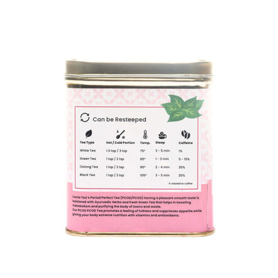 Period Perfect Tea – Menstrual Comfort & Hormonal Balance – 50g – Tea on Brown Living™. SKU: JTTin50New. Img 2.