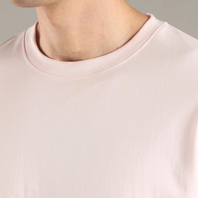 Petal Pink Organic Cotton Half - Sleeve T-Shirt – Mens T-Shirt on Brown Living™. SKU: OC-PK-TS-S. Img 2.