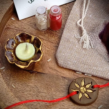 Phool Plantable Seed Rakhi Hamper – Rakhi by Terracotta by Sachii available on Brown Living™. . SKU: SACHIIRSP001. Img 2.