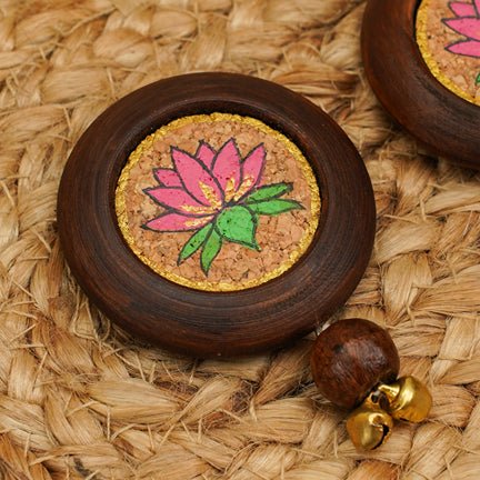 Pichwai Lotus Diwali Reclaimed Wood Door Hanging | Pack of 2 | Verified Sustainable by Brown Living™