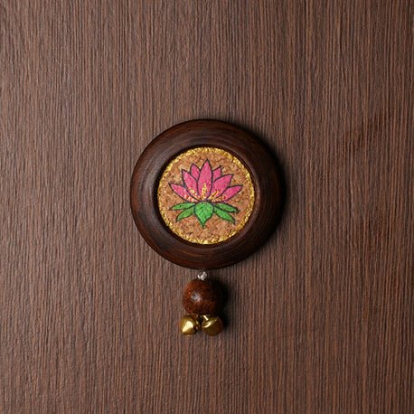 Pichwai Lotus Diwali Reclaimed Wood Door Hanging | Pack of 2 | Verified Sustainable by Brown Living™