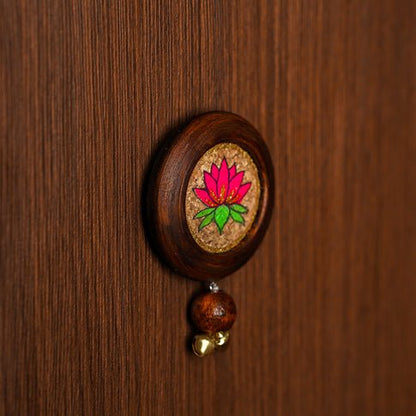 Pichwai Lotus Diwali Reclaimed Wood Door Hanging | Pack of 2 | Verified Sustainable by Brown Living™