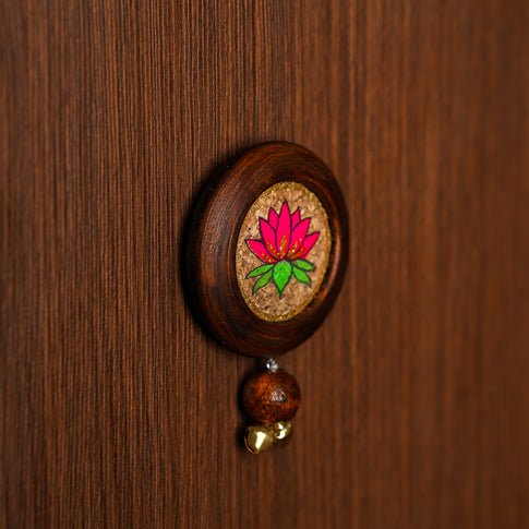 Pichwai Lotus Diwali Reclaimed Wood Door Hanging | Pack of 2 | Verified Sustainable by Brown Living™