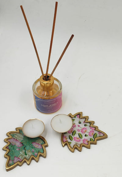 Pichwai Soy Candles - Set of 2 – Candles & Fragrances on Brown Living™. SKU: SN2563. Img 2.