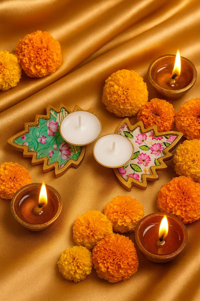 Pichwai Soy Candles - Set of 2 – Candles & Fragrances on Brown Living™. SKU: SN2563. Img 1.