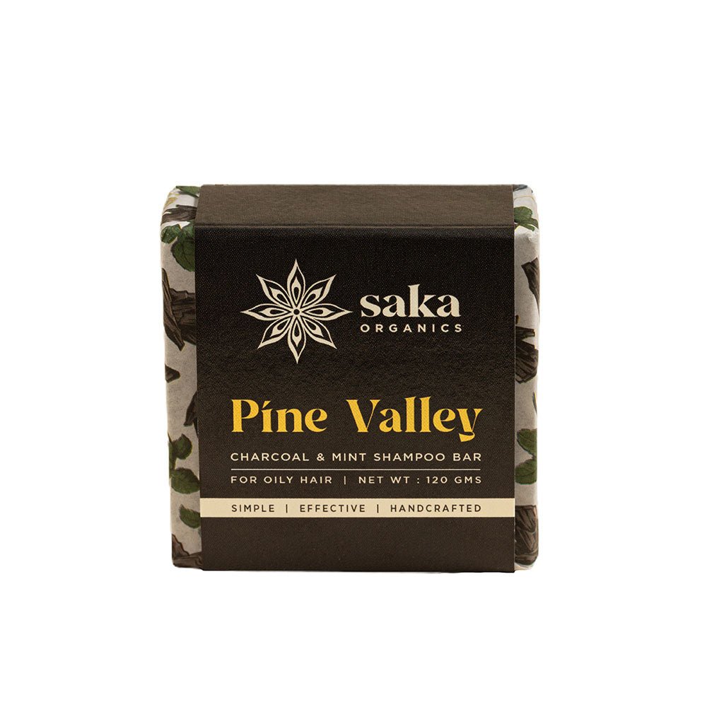 Pine Valley | Handmade Charcoal & Mint Shampoo Bar (120gm) | Verified Sustainable by Brown Living™