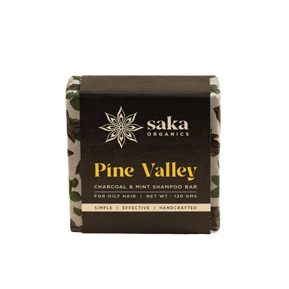 Pine Valley | Handmade Charcoal & Mint Shampoo Bar (120gm) | Verified Sustainable by Brown Living™