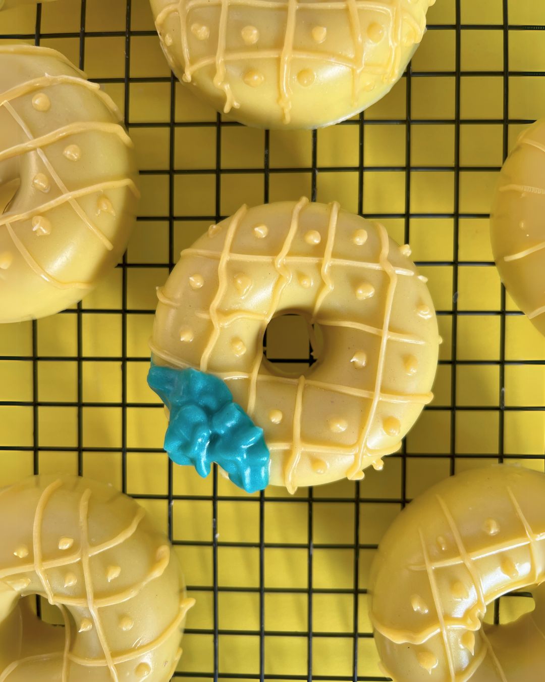 Pineapple Donut Soap | Handmade & Skin Safe – Body Soap on Brown Living™. SKU: SS-43. Img 1.