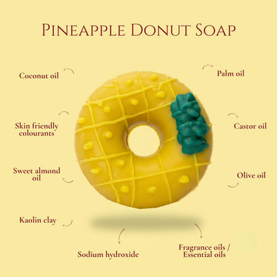 Pineapple Donut Soap | Handmade & Skin Safe – Body Soap on Brown Living™. SKU: SS-43. Img 2.