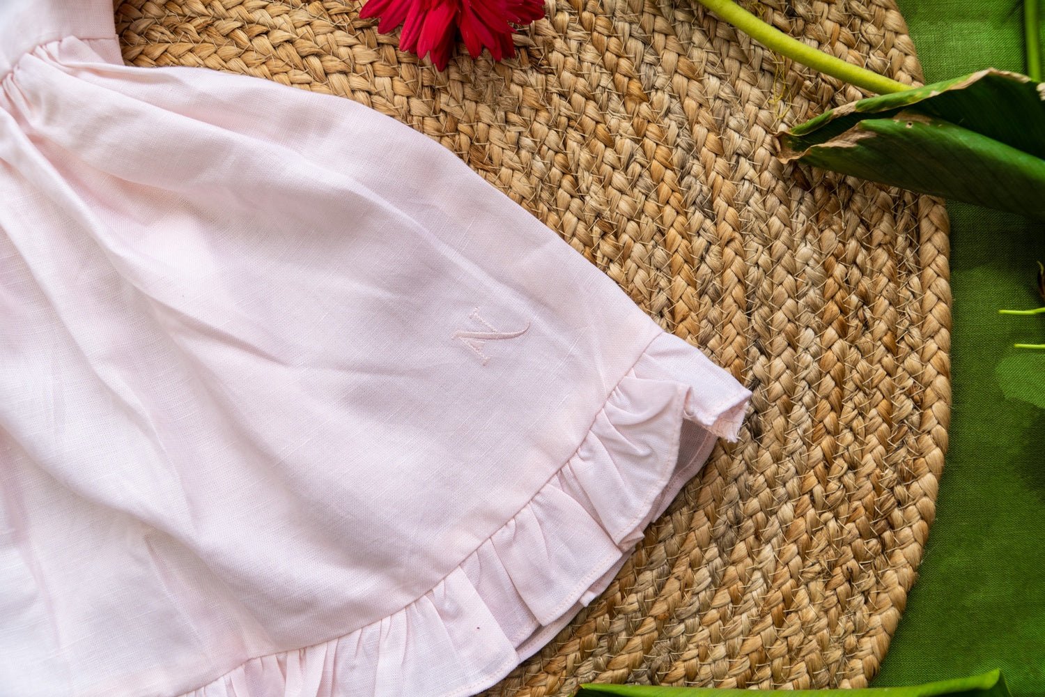 Pink and She Hemp Baby Frock Soft Eco Friendly Dress – Kids Frocks & Dresses on Brown Living™. SKU: ARN004_0-3. Img 4.