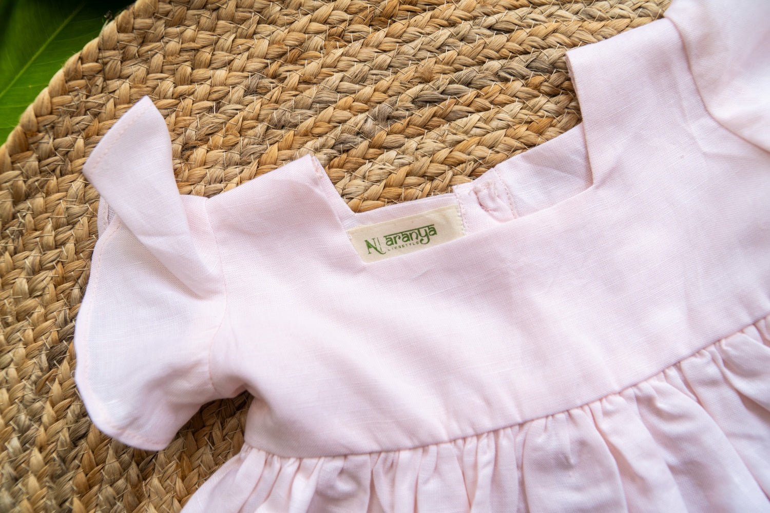 Pink and She Hemp Baby Frock Soft Eco Friendly Dress – Kids Frocks & Dresses on Brown Living™. SKU: ARN004_0-3. Img 3.