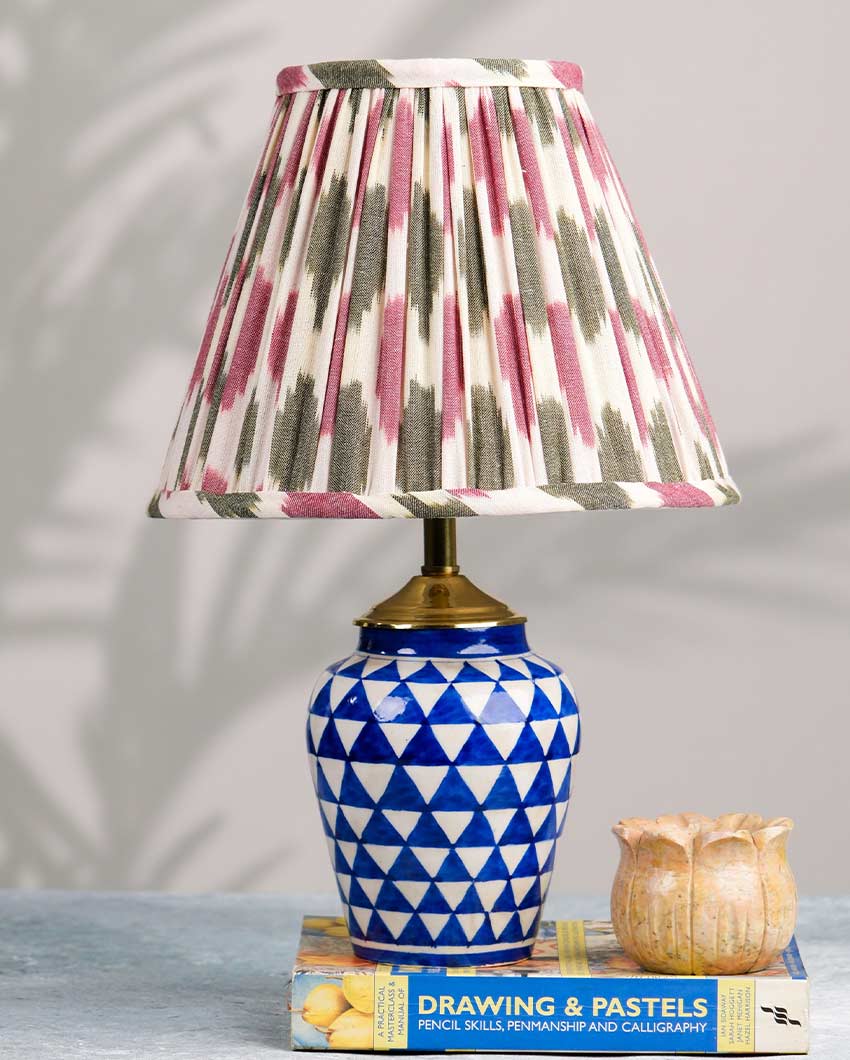 Pink Ikat Empire Lampshade – Lamps & Lighting on Brown Living™. SKU: IHLS0024-S. Img 2.