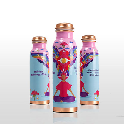 Pink Noble light Copper Bottle - 500 ml | Verified Sustainable by Brown Living™