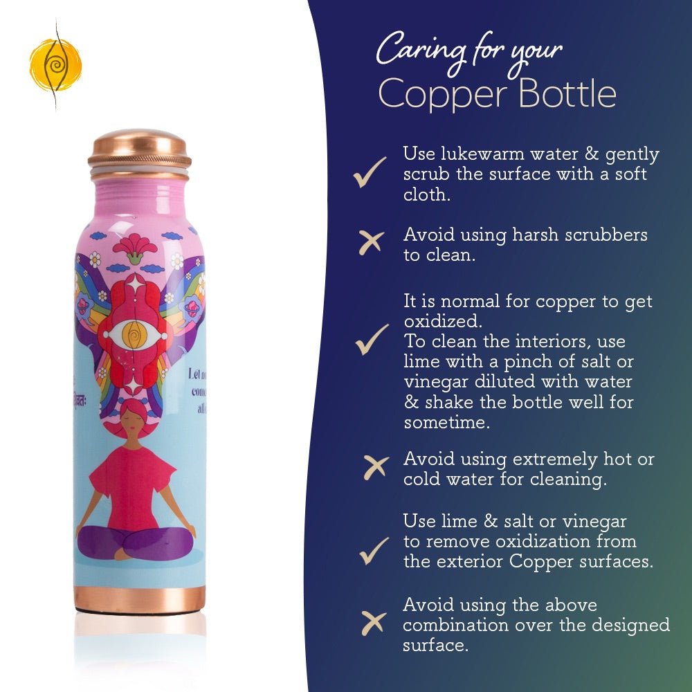 Pink Noble light Copper Bottle - 500 ml | Verified Sustainable by Brown Living™