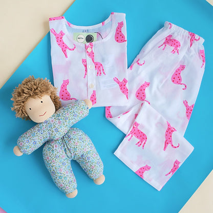 Pink Panther - Unisex Kids Cotton Nightwear | Verified Sustainable by Brown Living™