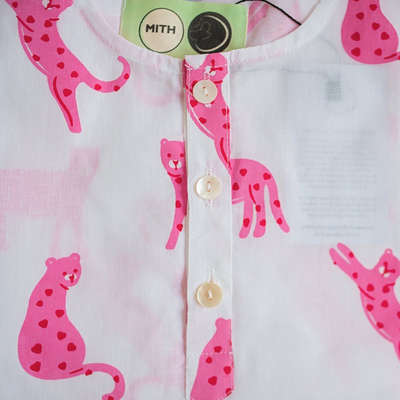 Pink Panther - Unisex Kids Cotton Nightwear | Verified Sustainable by Brown Living™