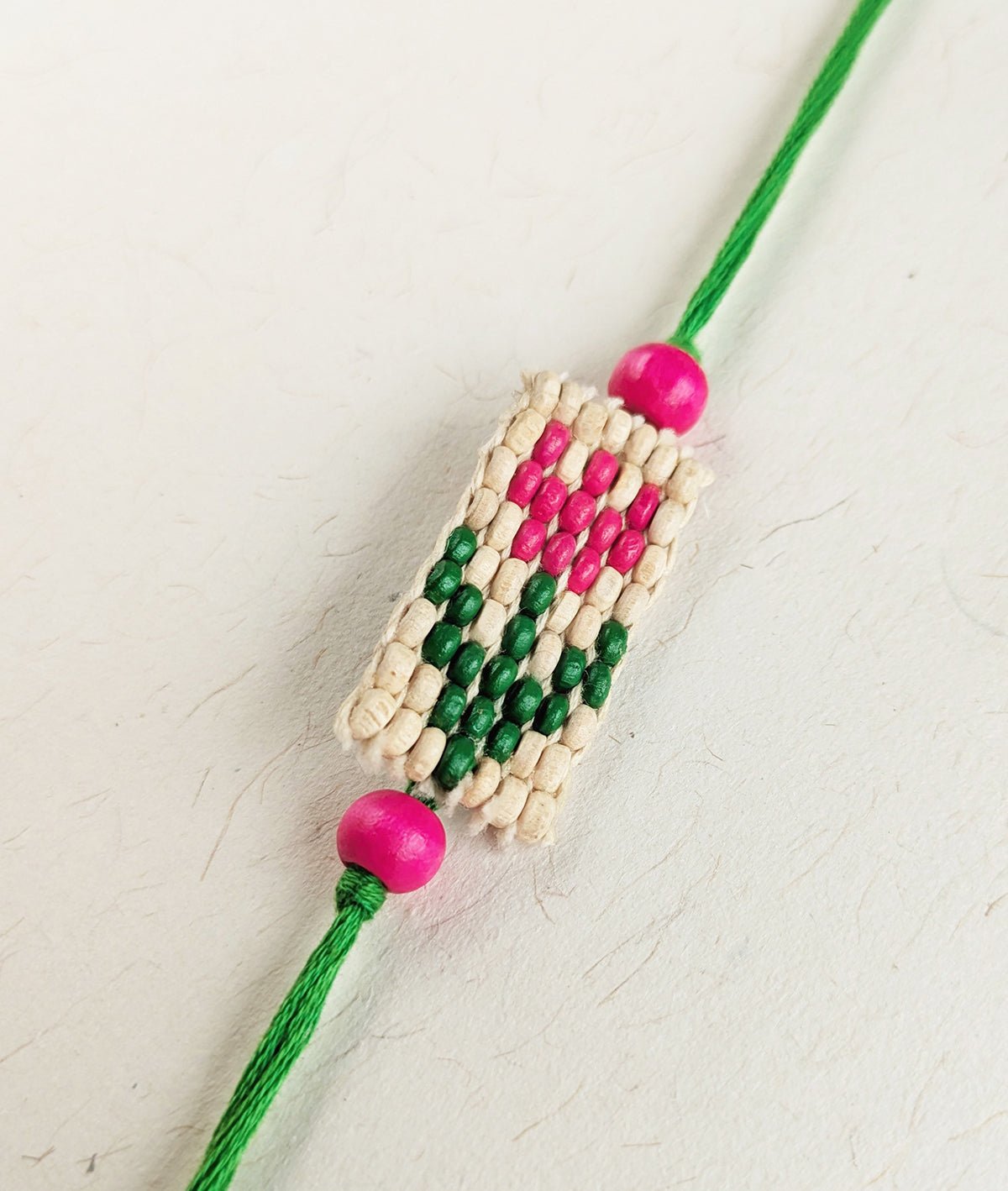 Pink Pixel Tulip Rakhi – Rakhi on Brown Living™. SKU: GUL-15. Img 4.