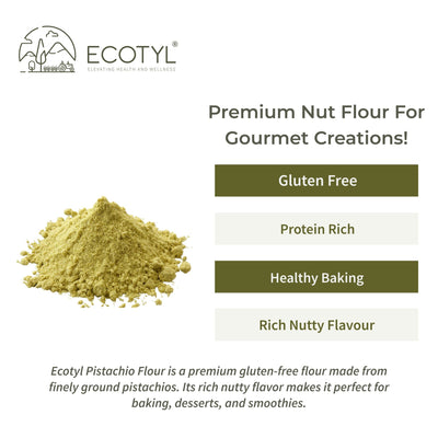 Pistachio Flour | Gluten Free | Healthy Baking Flour | 200g – Healthy Snacks on Brown Living™. SKU: ECOTYL00052. Img 2.
