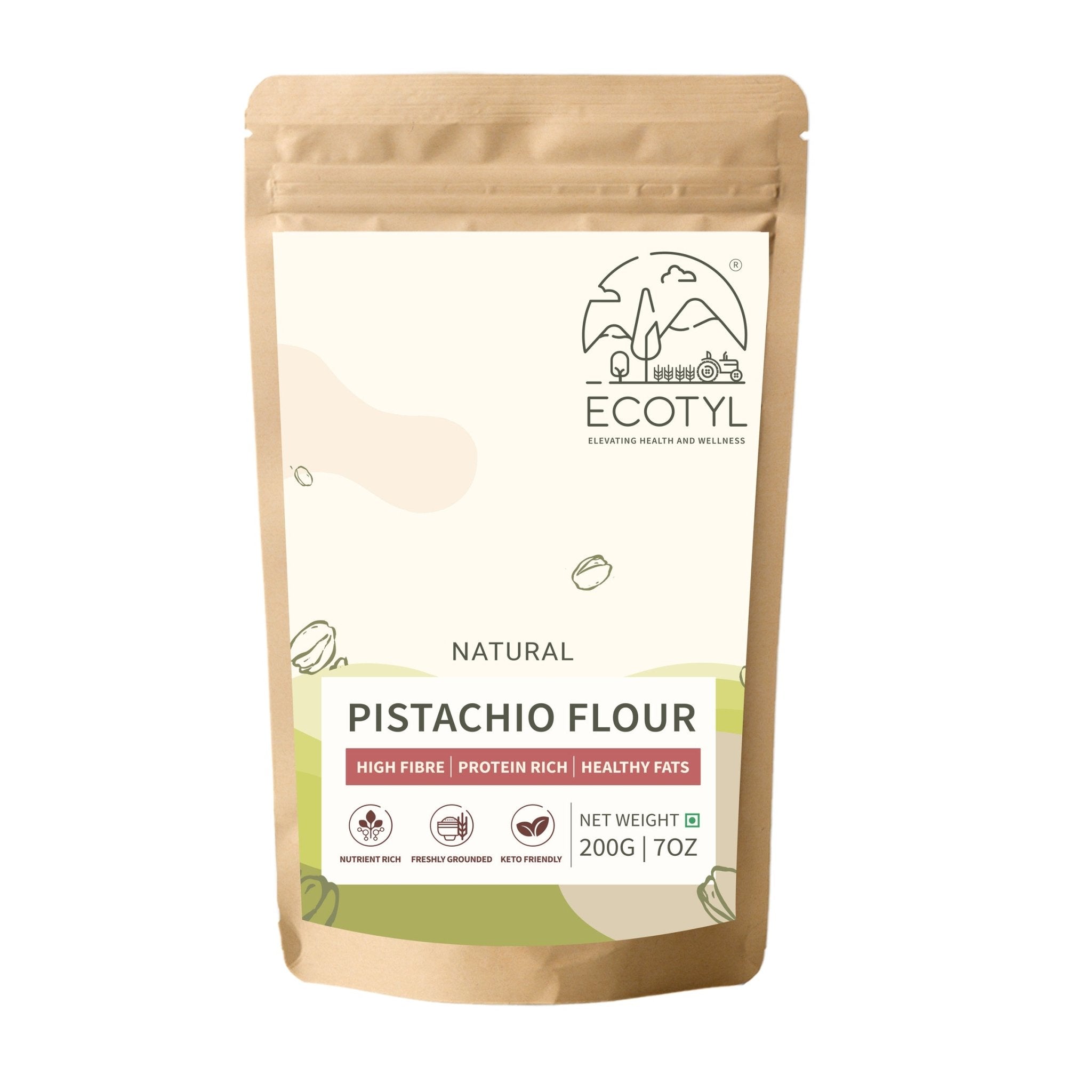 Pistachio Flour | Gluten Free | Healthy Baking Flour | 200g – Healthy Snacks on Brown Living™. SKU: ECOTYL00052. Img 5.
