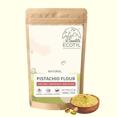 Pistachio Flour | Gluten Free | Healthy Baking Flour | 200g – Healthy Snacks on Brown Living™. SKU: ECOTYL00052. Img 1.