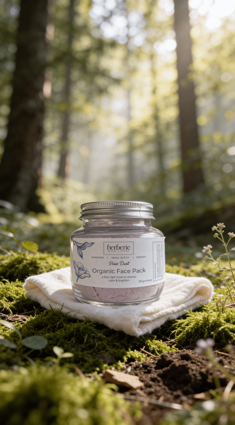 Pixie Dust Organic Face Pack | Natural Skin Care Mask – Face Pack on Brown Living™. SKU: PDFP-125. Img 1.