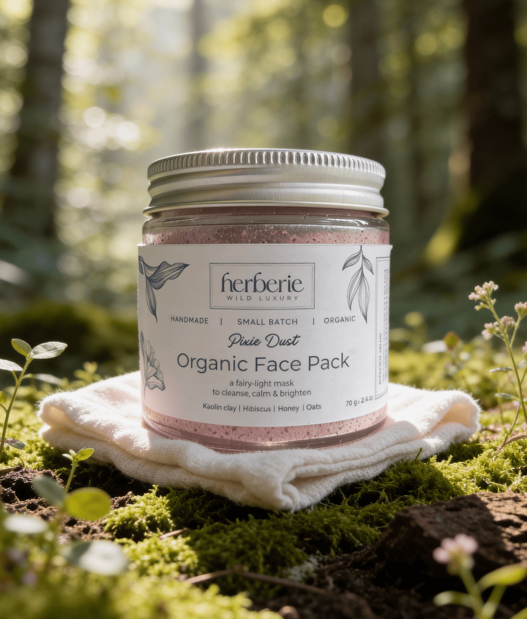 Pixie Dust Organic Face Pack | Natural Skin Care Mask – Face Pack on Brown Living™. SKU: PDFP-70. Img 3.