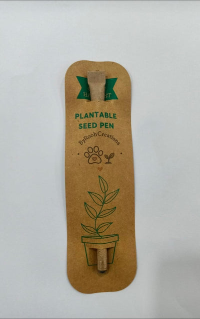 Plantable Eco-Friendly Seed Pen | Sustainable Green Stationery – Pens on Brown Living™. SKU: BRC-PSP-01. Img 3.