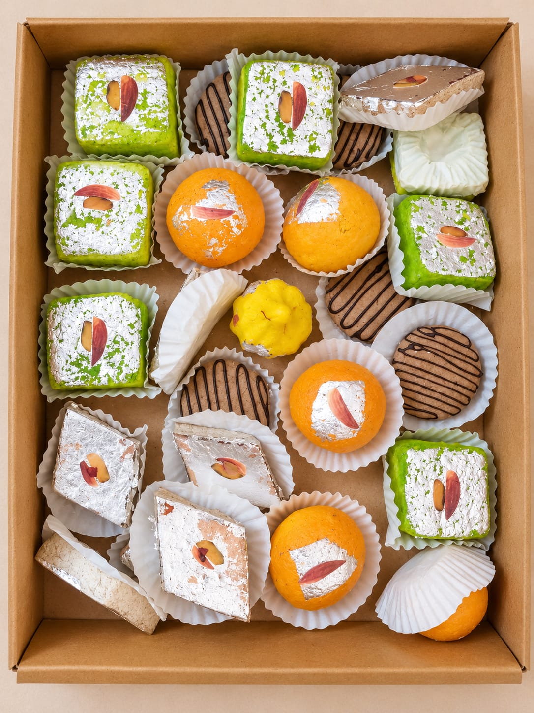 Plantable Mithai Box | Assorted Seed Paper Diwali Gift – Gift on Brown Living™. SKU: BRC--PS-LAD01NN. Img 1.