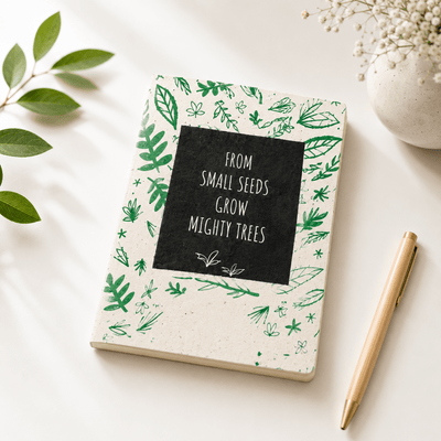 Plantable Notebook | Seed Paper Cover | Eco Friendly Diary – Notebooks & Notepads on Brown Living™. SKU: TBB-57. Img 6.