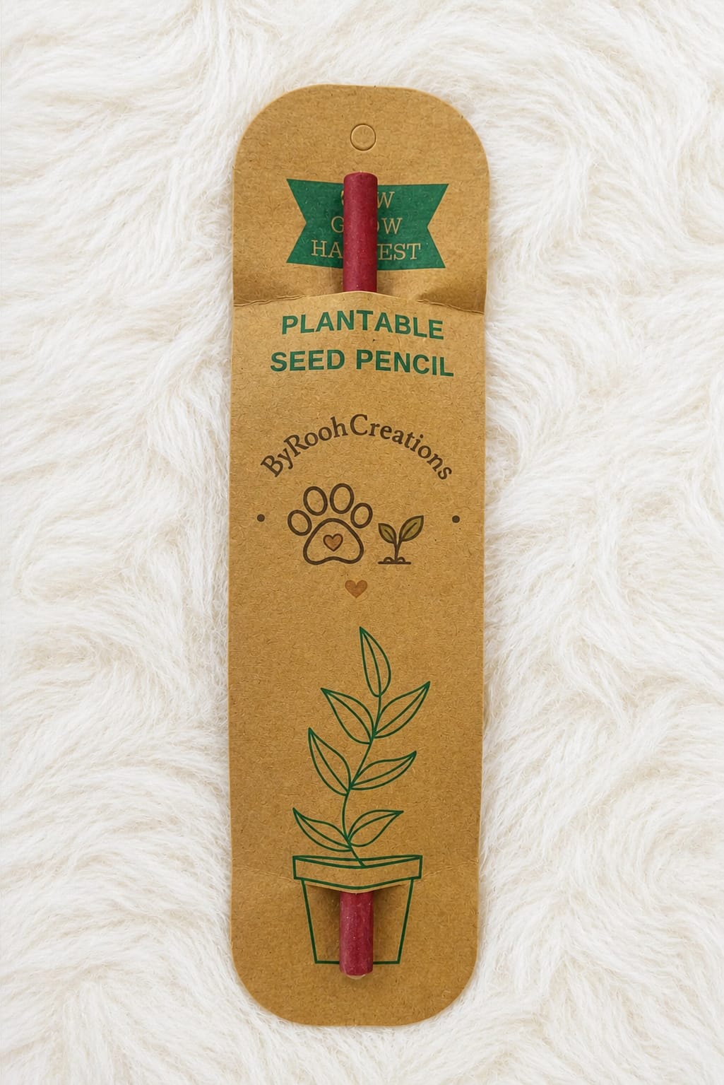 Plantable Seed Pencil Write, Plant & Grow | Eco-Friendly Stationery – Pencils on Brown Living™. SKU: BRC-PSP-001. Img 3.