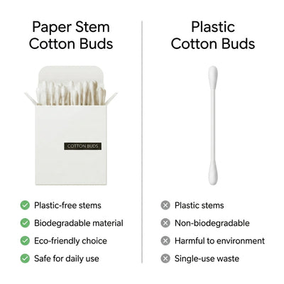 Plastic - Free Cotton Buds Pack of 4 Paper Stem Ear Buds – Ear Buds on Brown Living™. SKU: DOS-CB--01. Img 5.