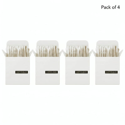Plastic - Free Cotton Buds Pack of 4 Paper Stem Ear Buds – Ear Buds on Brown Living™. SKU: DOS-CB--01. Img 1.