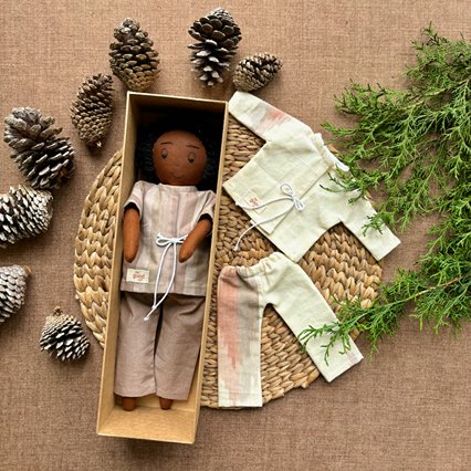 Play Set - Manoj - Cotton Fabric Toy - Deep | Verified Sustainable by Brown Living™