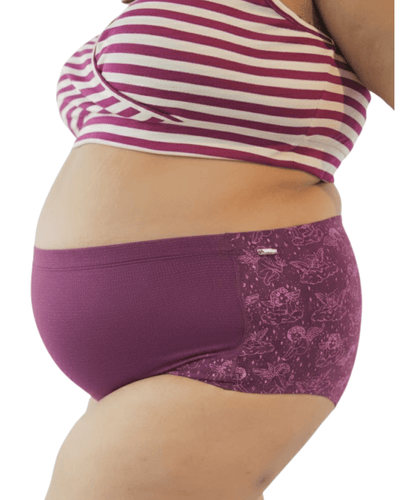 Plum Cherub Organic Cotton Maternity Nursing Set – Womens Maternity Wear on Brown Living™. SKU: SETPLUM_CHERUB008-005-S. Img 7.