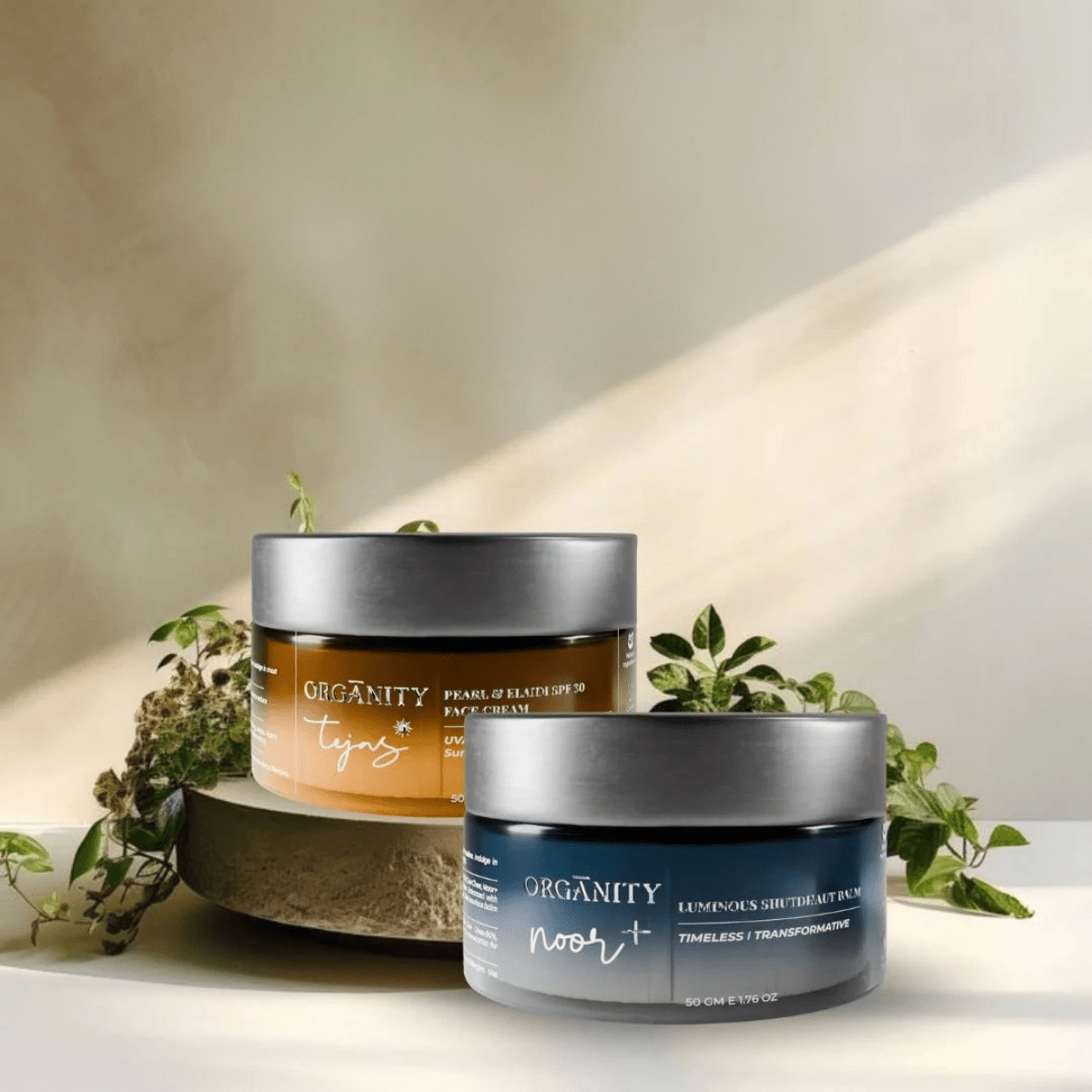 Plump Bombs AM - PM Moisturisers – Face Moisturizer on Brown Living™. SKU: ORG - COMBO - PLUMP. Img 1.