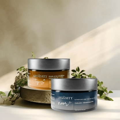 Plump Bombs AM - PM Moisturisers – Face Moisturizer on Brown Living™. SKU: ORG - COMBO - PLUMP. Img 1.
