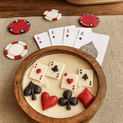 Poker Decorative Candle | Unique Diwali Home Decor – Candles & Fragrances on Brown Living™. SKU: LUSH_0006. Img 3.