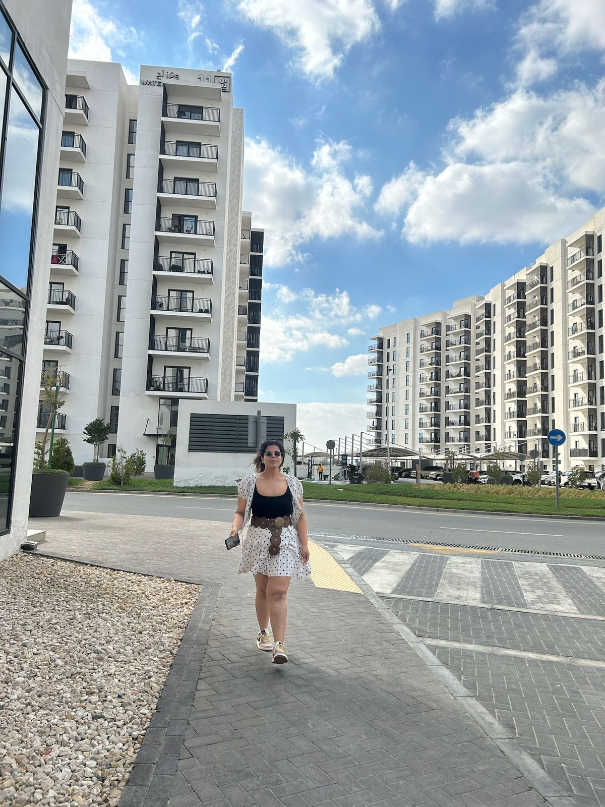 Polka Breeze Puff - Sleeve Co - ord Set For Women | Stylish Two - Piece Outf – Womens Co - Ord Sets on Brown Living™. SKU: ST-21-XS-WH. Img 2.