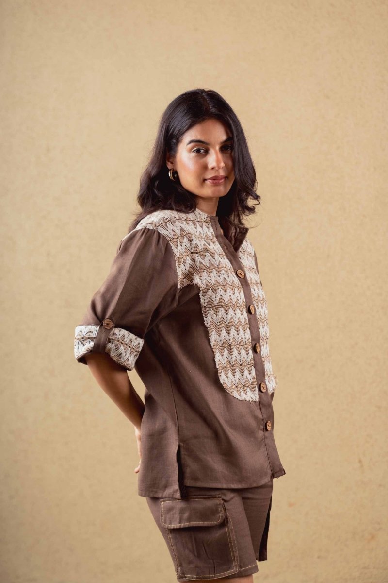 Pomona Shirt - Brown - Hemp Tencel | Verified Sustainable by Brown Living™