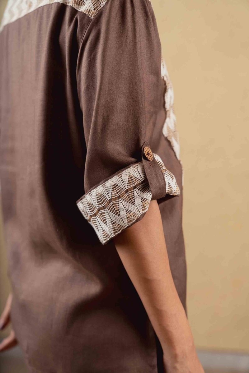 Pomona Shirt - Brown - Hemp Tencel | Verified Sustainable by Brown Living™