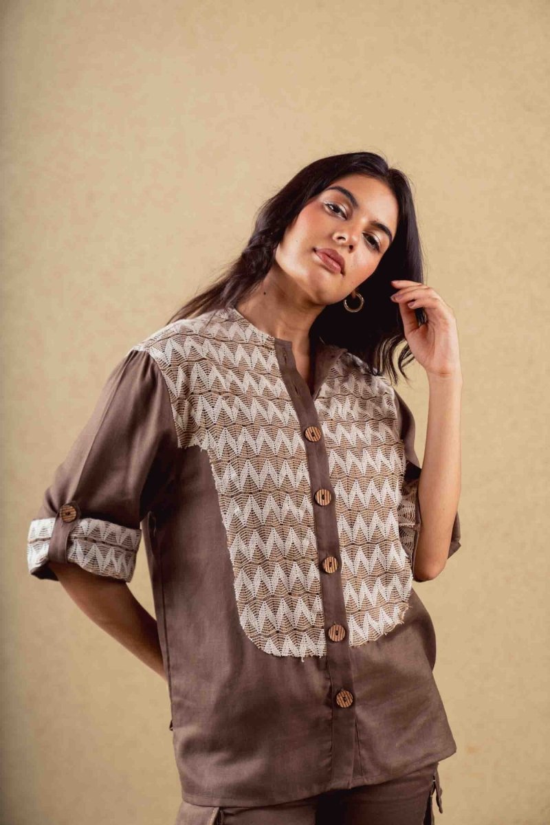 Pomona Shirt - Brown - Hemp Tencel | Verified Sustainable by Brown Living™