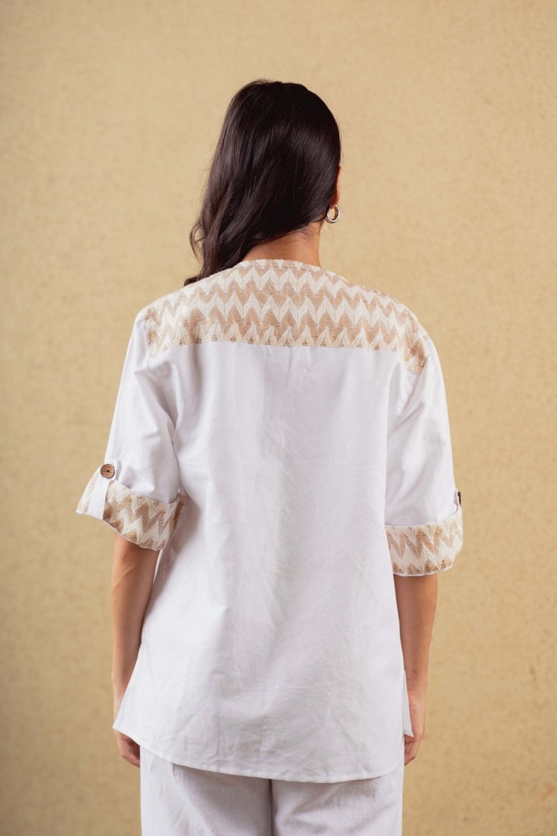 Pomona Shirt - White - Hemp Tencel | Verified Sustainable by Brown Living™