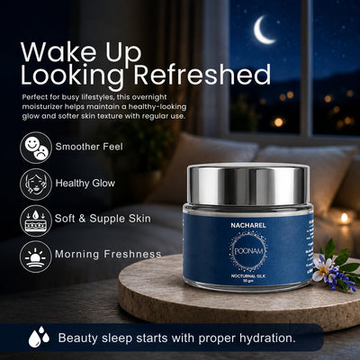 Poonam Night Cream – Overnight Nourishing & Repair Face Cream – Face Cream on Brown Living™. SKU: NCH030. Img 5.