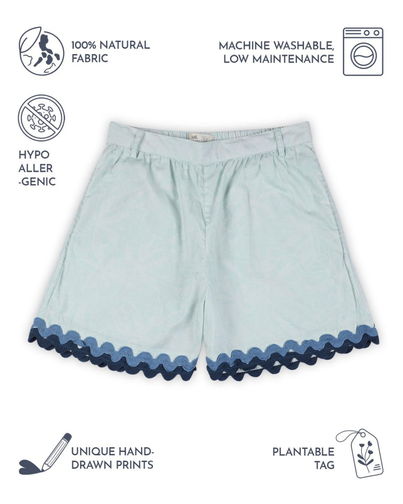 Poppy Floral Printed Cotton Shorts | Verified Sustainable Kids Shorts on Brown Living™