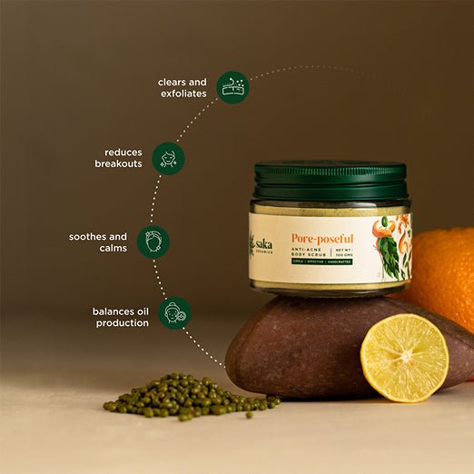 Pore - poseful | Handmade Anti - Acne Body Scrub (150gms) | Verified Sustainable by Brown Living™