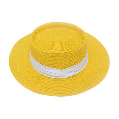 Pork Pie Hat Made With Cotton & Natural Straw | Lightweight Summer Hat – Womens Hat on Brown Living™. SKU: MBNL003022. Img 9.