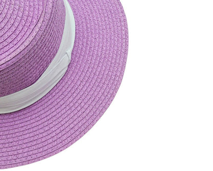 Pork Pie Hat Made With Cotton & Natural Straw | Lightweight Summer Hat – Womens Hat on Brown Living™. SKU: MBNL003024. Img 6.